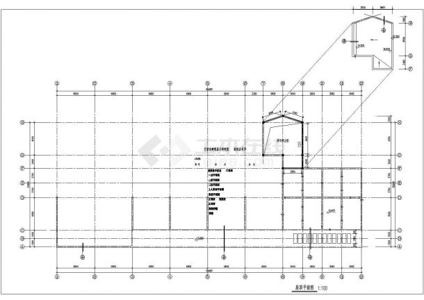 某9班3层框混结构幼儿园设计cad全套建筑施工图-图二