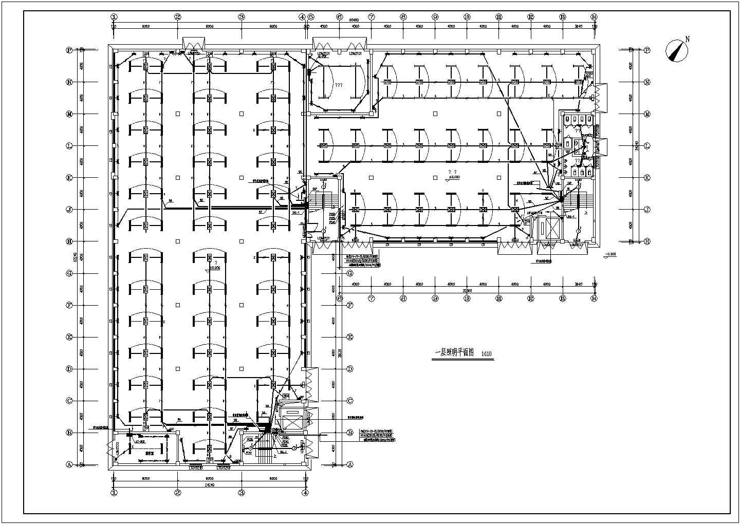 某八层生产厂房配电设计cad全套电气施工图（含设计说明，含消防设计）