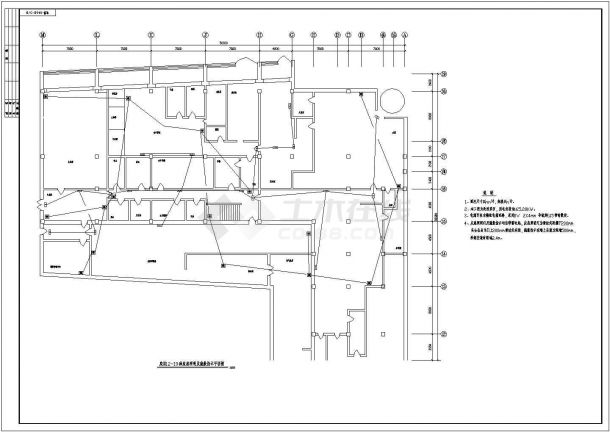 某现代标准洗浴中心的消防联动及应急照明系统详细设计施工CAD图纸-图二