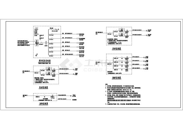 某现代标准大型地下人防车库全套电气系统详细设计施工CAD图纸-图二