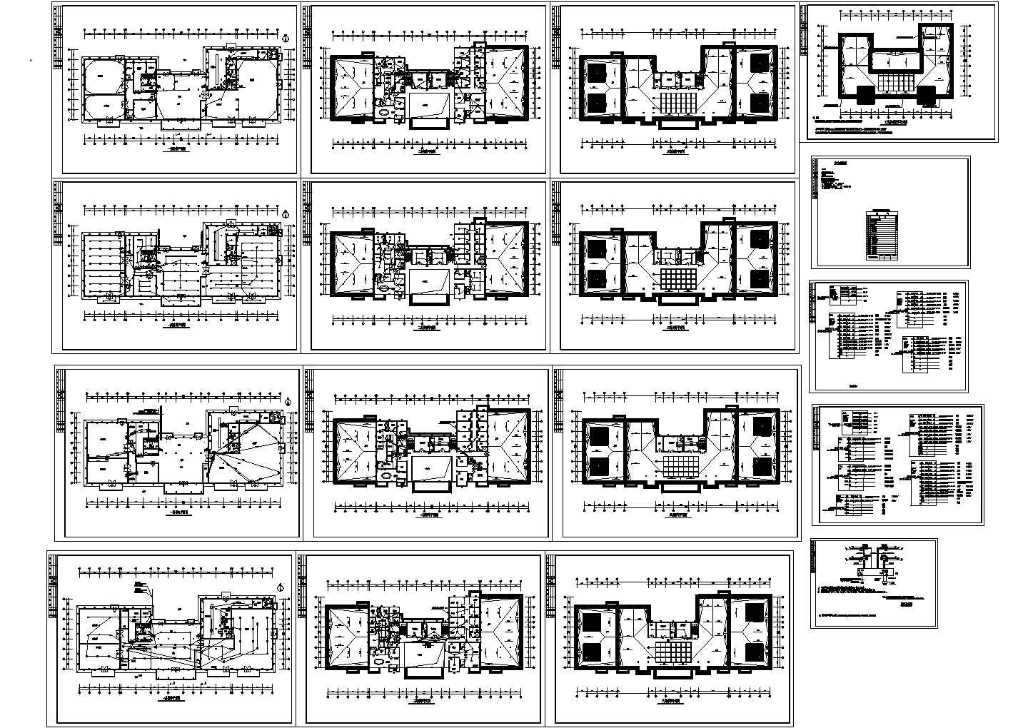 某现代标准风景区会议餐厅电气消防报警系统详细设计施工CAD图纸