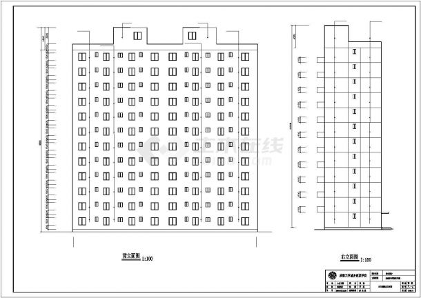 牡丹江市某小区5千平米左右12层结构住宅楼建筑结构设计CAD图纸-图二
