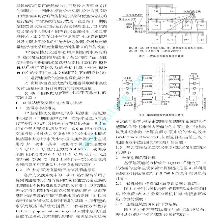 上海浦东国际机场二期用户空调变频冷（热）水泵运行的节能性分析-图二