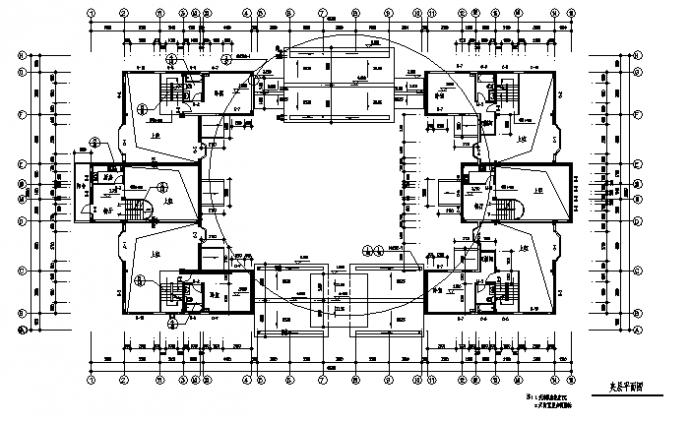 某单层带夹层小院建筑施工cad图纸_图1