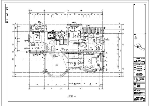 某多层框架结构小别墅设计cad全套建筑施工图（含装修设计）-图一