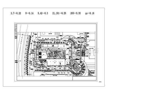 某学校规划设计CAD总平面布置图（甲级院设计）-图一