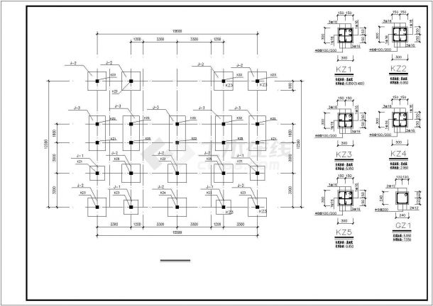 某三层带车库层别墅设计cad全套建筑施工图（含结构设计）-图二