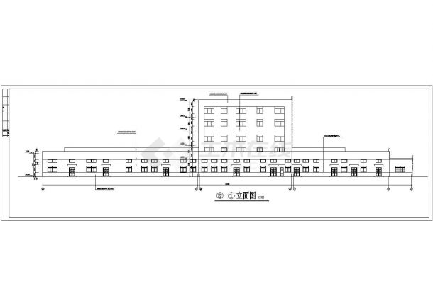 某奶粉厂多层综合楼设计cad全套建筑施工图纸-图二
