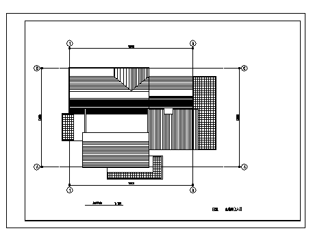 361平方米某二层B型别墅建筑施工cad图，共八张-图一