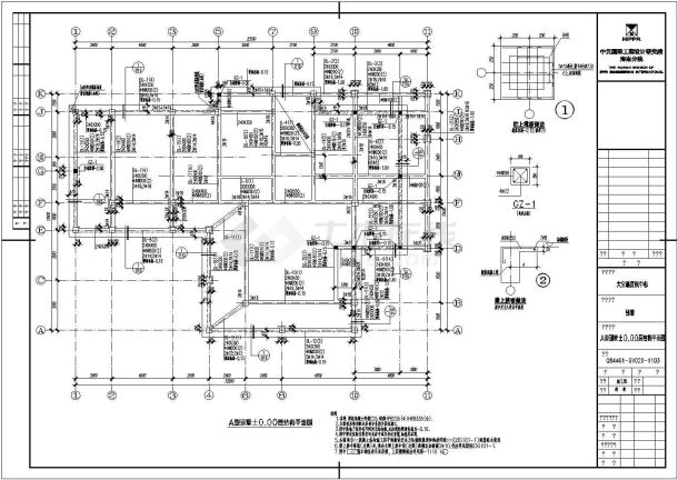 某三层砖混结构欧式别墅设计cad全套建筑施工图（含结构设计）-图二