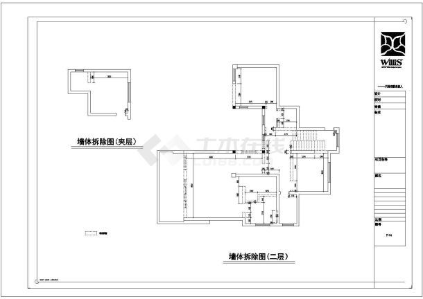 某多层砖混结构私人别墅室内装修设计cad全套平面施工图（甲级院设计）-图一