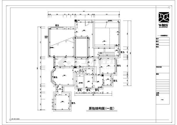 某多层砖混结构私人别墅室内装修设计cad全套平面施工图（甲级院设计）-图二