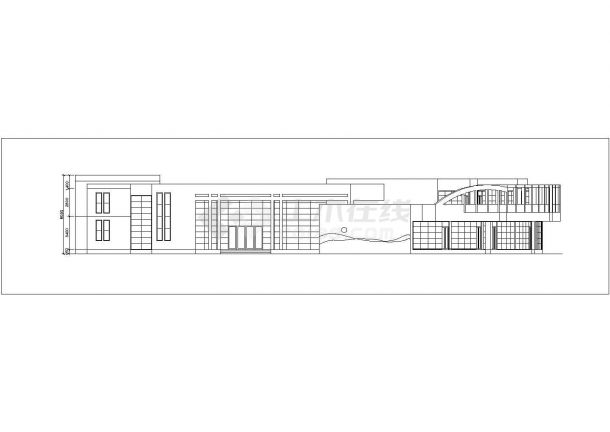 武汉市人民路某幼儿园2200平米双层框混教学楼平立剖面设计CAD图纸-图一