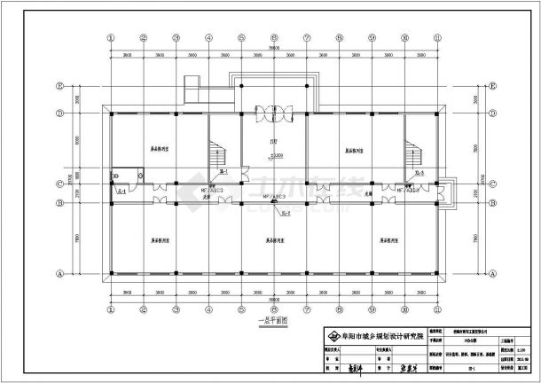 某四层框架结构办公楼给排水设计cad图纸（含设计说明）-图一