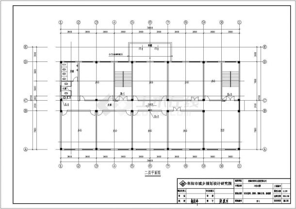 某四层框架结构办公楼给排水设计cad图纸（含设计说明）-图二