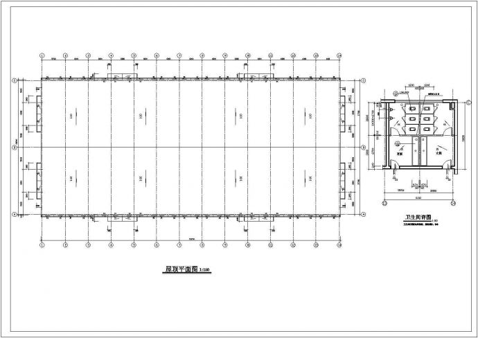 某单层门式刚架结构生产车间设计cad全套建筑施工图（含设计说明，含2套设计）_图1