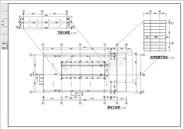 某一层框架结构实验室设计cad全套建筑施工图（含设计说明）-图二