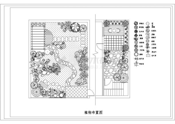 某花园庭院景观绿化设计cad全套施工组图（甲级院设计）-图二