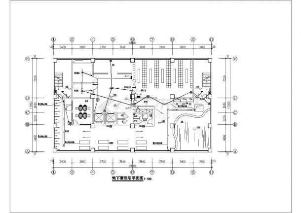 润景苑1#酒店电气设计cad图纸-图二