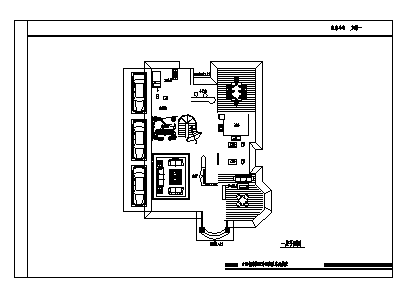 某四层豪华别墅建筑施工cad图(含两个方案设计，共十二张)-图二