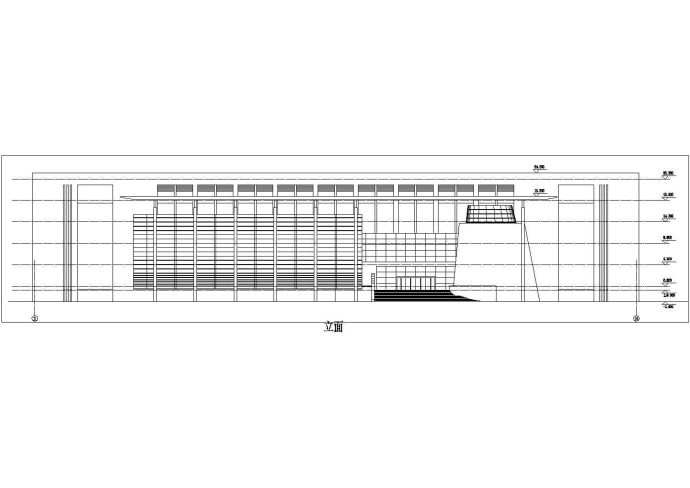 扬州某大学1.7万平米5层框架结构图书馆建筑设计CAD图纸_图1