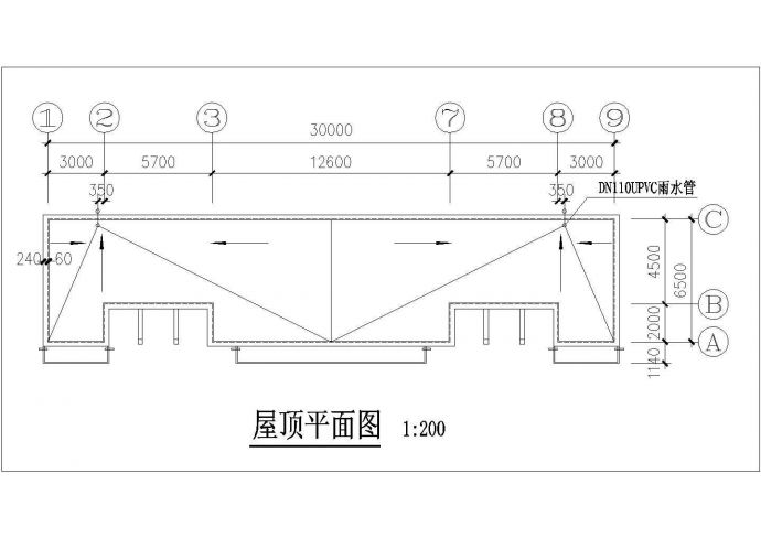 北京某学校200平米左右单层砌体结构公共场所建筑设计CAD图纸_图1