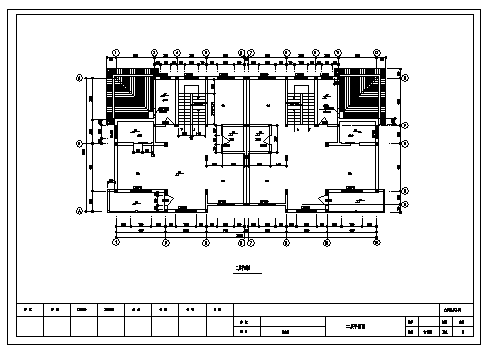 三层联建房建筑施工cad图，共二十七张-图二