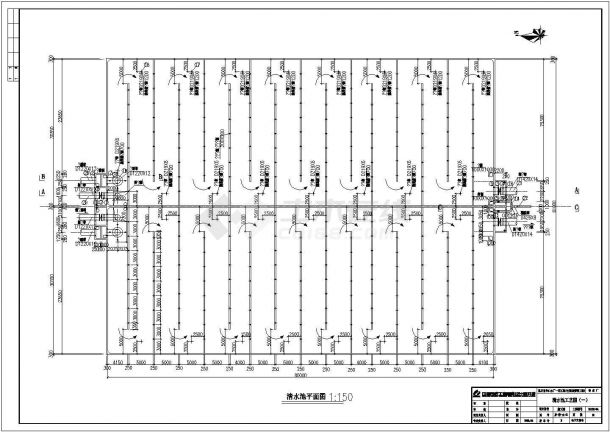 重庆某净水厂清水池设计cad全套工艺施工图（含结构设计）-图二