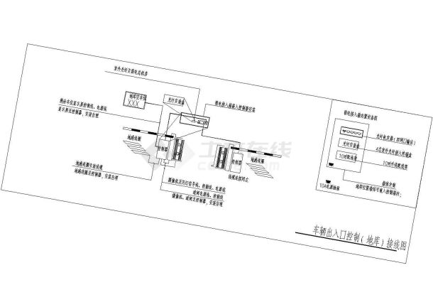 某大型停车场管理系统设计cad全套施工图纸（含设计说明）-图一