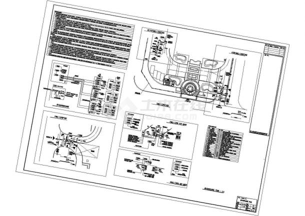 某大型停车场设计cad全套施工图纸（含设计说明）-图二