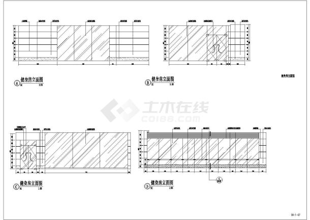 某多层桑拿洗浴中心装修设计cad全套施工图（标注详细）-图二