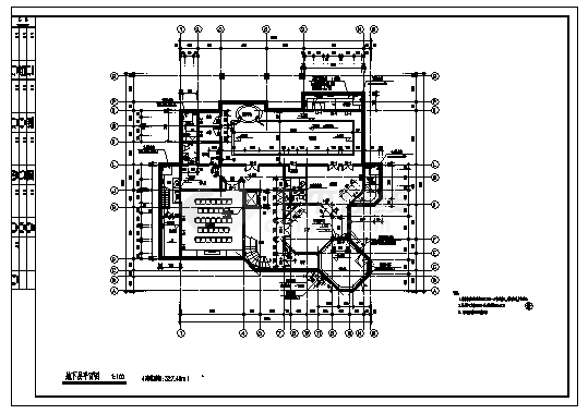 上海某二层带地下室别墅建筑施工cad图，共八张-图一