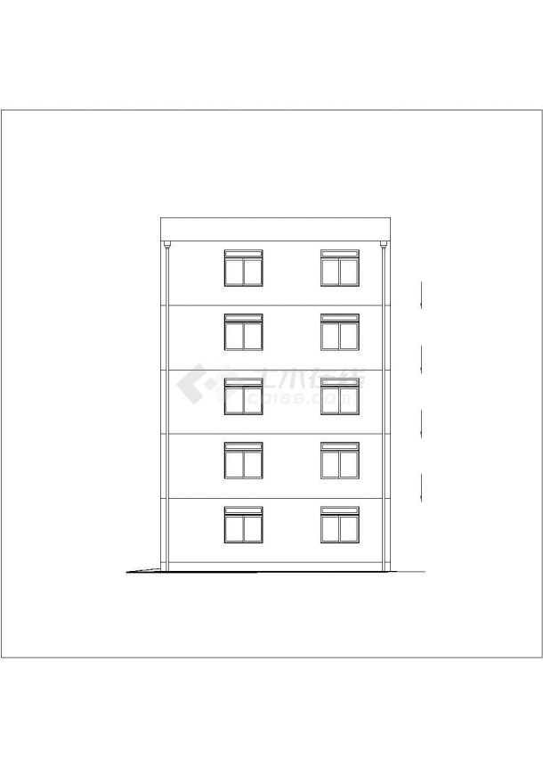 南京工业大学家属院3280平米5层框架住宅楼CAD建筑结构设计图纸-图一