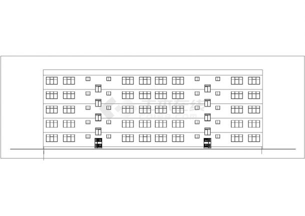 南京工业大学家属院3280平米5层框架住宅楼CAD建筑结构设计图纸-图二