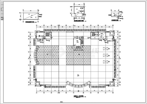 某多层框架结构商场设计cad全套建筑施工图（含设计变更书）-图二