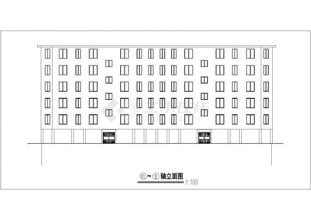 宁波市御窑家园小区2500平米6层框架住宅楼CAD建筑设计图纸-图一