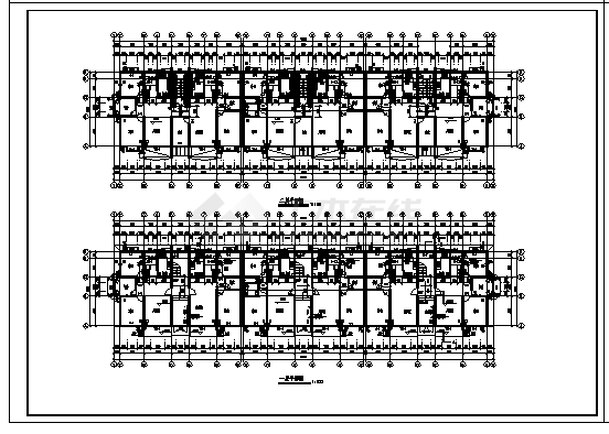 3100平方米某六层带阁楼世界花园三期住宅楼建筑施工cad图，共七张-图二