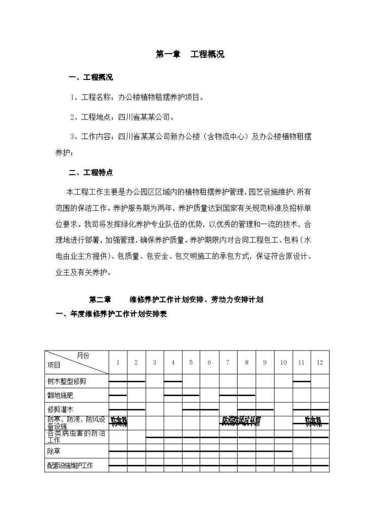 某现代小型公司租摆养护方案详细文档-图二