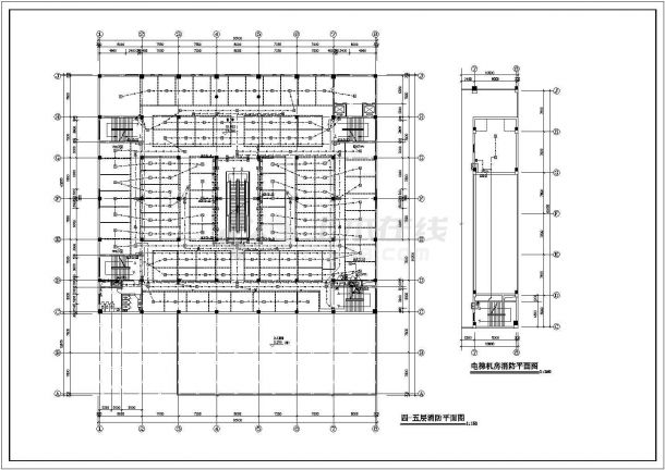 某五层商场消防设计cad全套施工图（甲级院设计）-图二