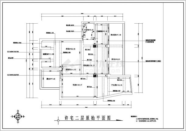 某商品房室内装修设计cad全套施工图（标注详细）-图一