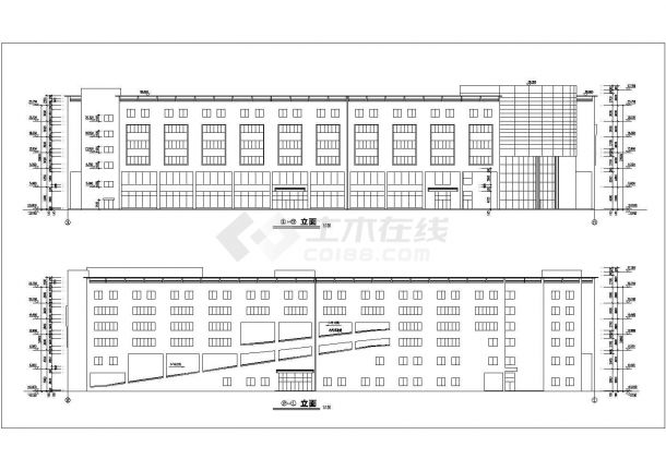 某多层砖混结构商业大厦设计cad全套建筑施工图（甲级院设计）-图一