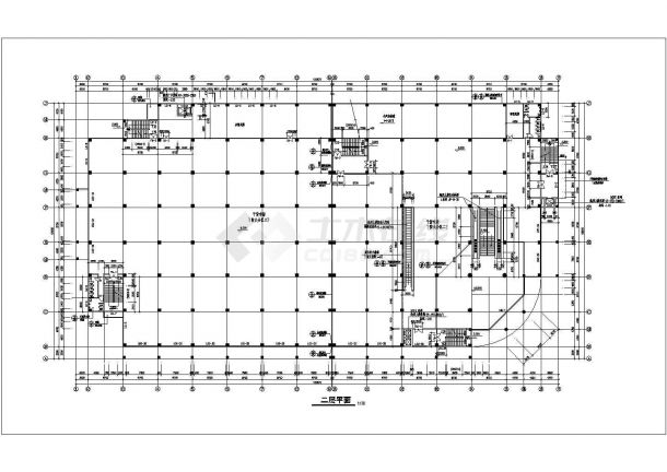 某多层砖混结构商业大厦设计cad全套建筑施工图（甲级院设计）-图二