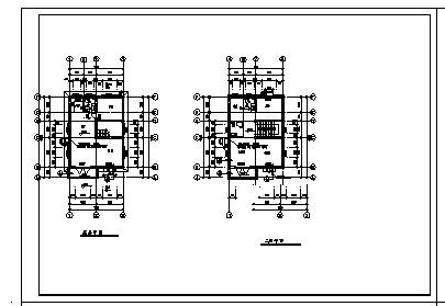 二层私家住宅建筑施工cad图，共四张-图二