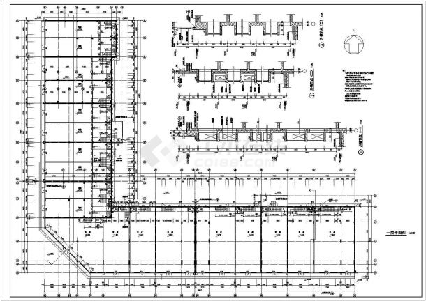 某多层砖混结构商住楼设计cad全套建筑施工图（标注详细）-图二