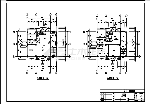 某四层私人住宅楼建筑施工cad图(带夹层设计，共二十一张)-图一