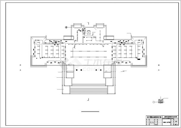 某七层办公楼配电设计cad全套电气施工图纸（含设计说明，含弱电设计）-图一