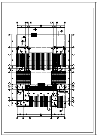 单层四合院住宅建筑施工cad图，共四张_图1