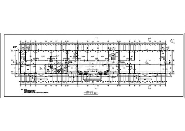 某多层框架结构办公楼设计cad建筑方案图（甲级院设计）-图二