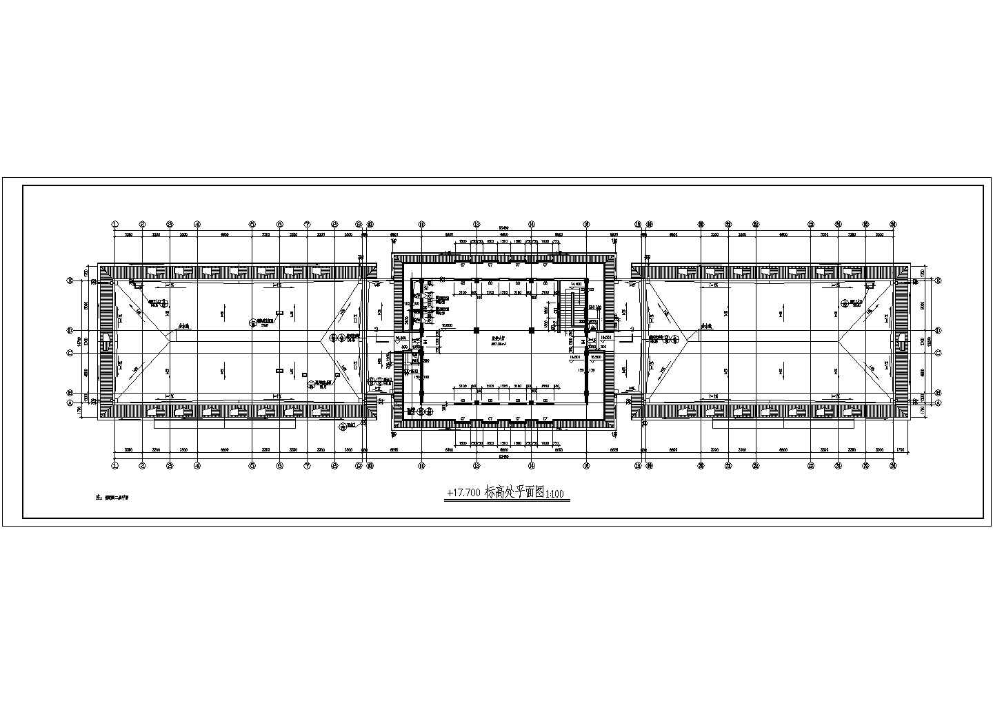 某多层框架结构办公楼设计cad建筑方案图（甲级院设计）