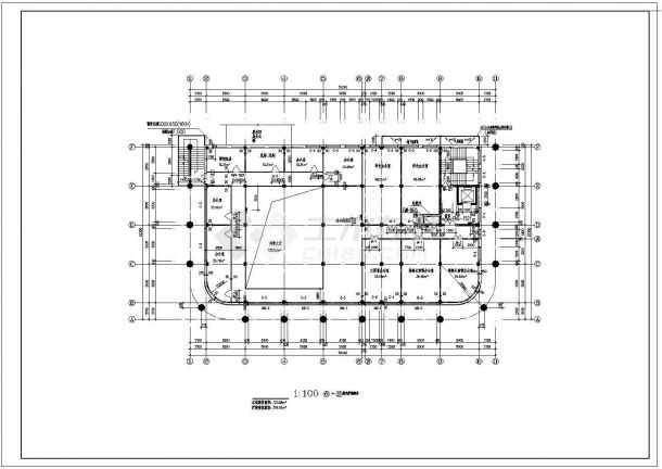 某多层框混结构办公楼设计cad全套建筑施工图（含设计说明）-图一
